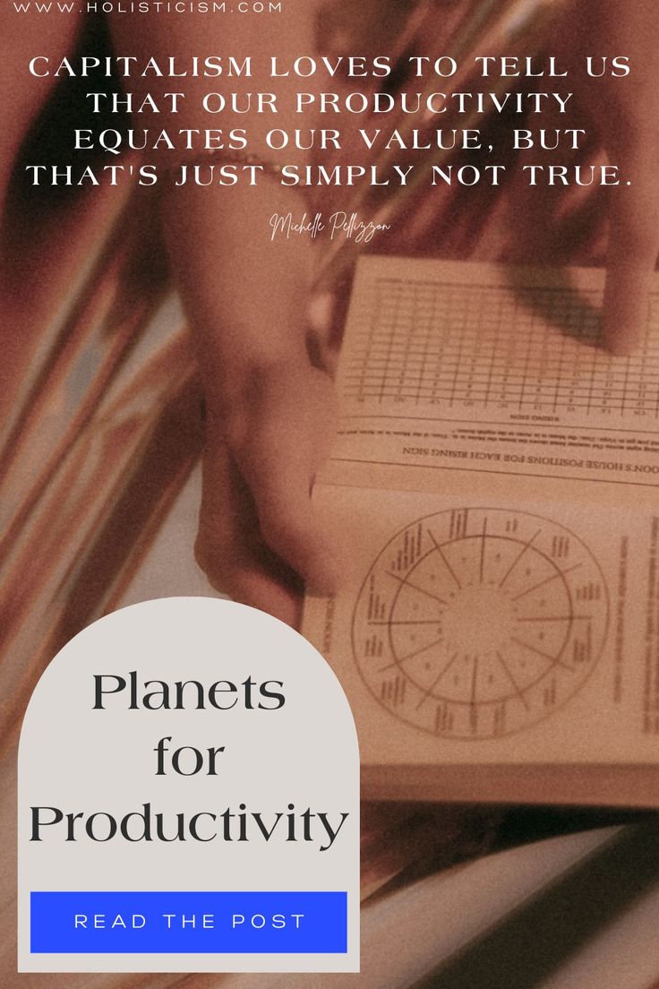 a person holding a book in their hands with the words, planets for productivity read the post