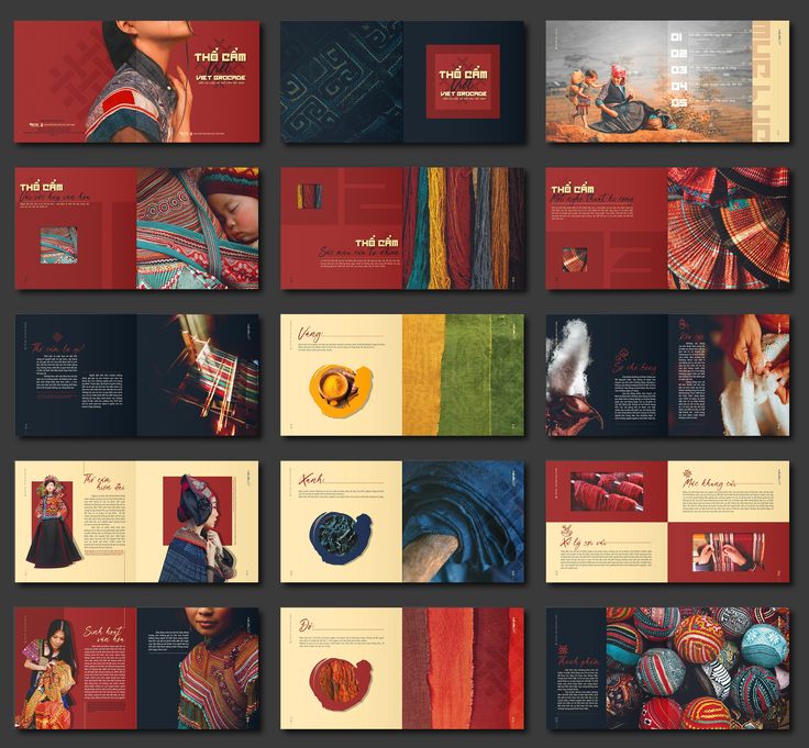 an assortment of brochures with different colors and patterns