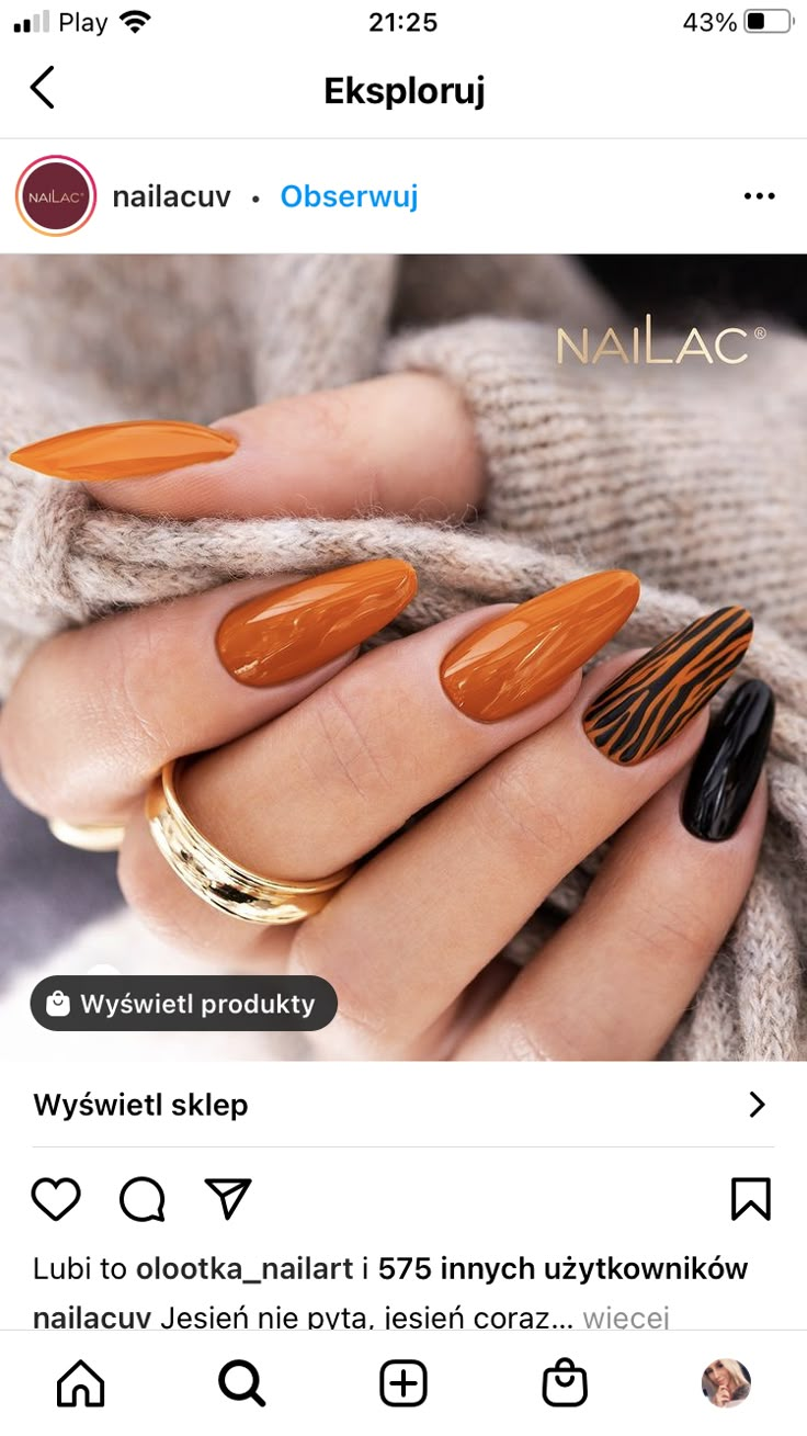 Holloween Nails, Fall Gel Nails, Matte Nails Design, Classy Acrylic Nails, Orange Nails, Autumn Nails, Nail Art Ideas, Classy Nails, Fancy Nails