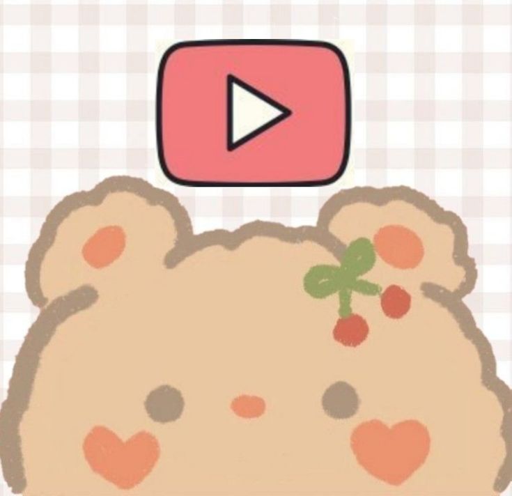 an animated bear with hearts on its chest