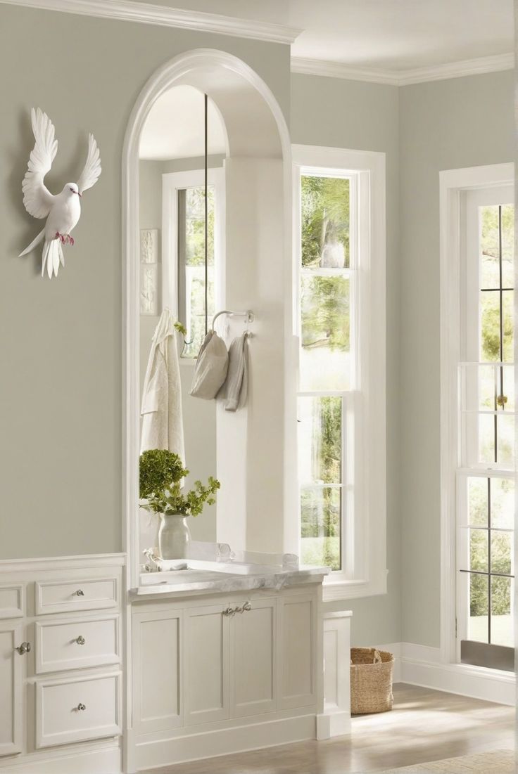 1. White Dove
2. Benjamin Moore
3. Magic in 2024
4. White paint inspiration Light Oak Floors, Benjamin Moore White, Trending Paint Colors, Popular Paint Colors, Modern And Traditional Decor, Cabinet Color, Favorite Paint Colors, Sherwin Williams Paint Colors, White Dove