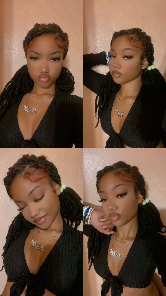 Faux Local Hairstyles, Cute Faux Locs, Fake Locs Hairstyles, Fake Locs, Faux Locs Styles, Goals Inspiration, Locs Hairstyles, Loc Styles, Faux Locs