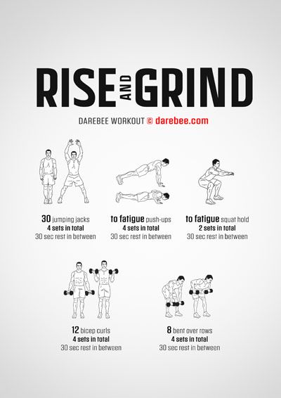 the rise and grind workout poster