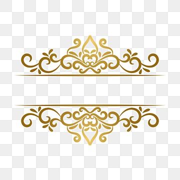 two golden frames on a white background, gold frame, decorative border png and psd