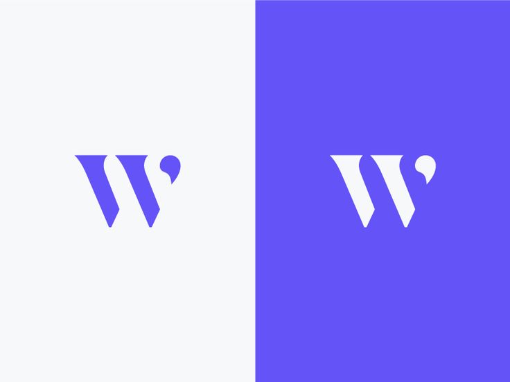 two different logos with the letter w