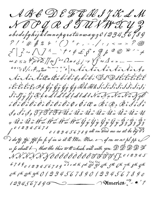 an old manuscript with cursive writing and numbers on the front page, in black ink