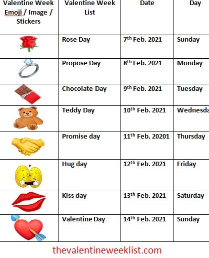 the valentine's day schedule for kids