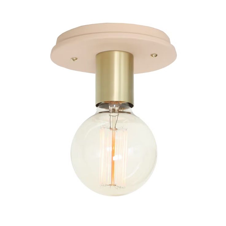 an image of a light fixture on a white background with the bulb turned off and it's dimmed