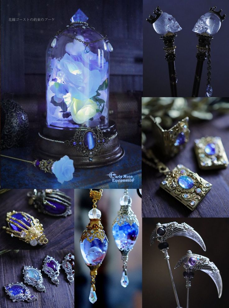 The mysterious colors of the Underworld and Halloween nights in a large collection of gifts ~.~ Flower Bottle, Fantasy Props, The Underworld, Halloween Night, Underworld, Art Direction, Stones And Crystals, Beautiful Art, Vintage Jewelry