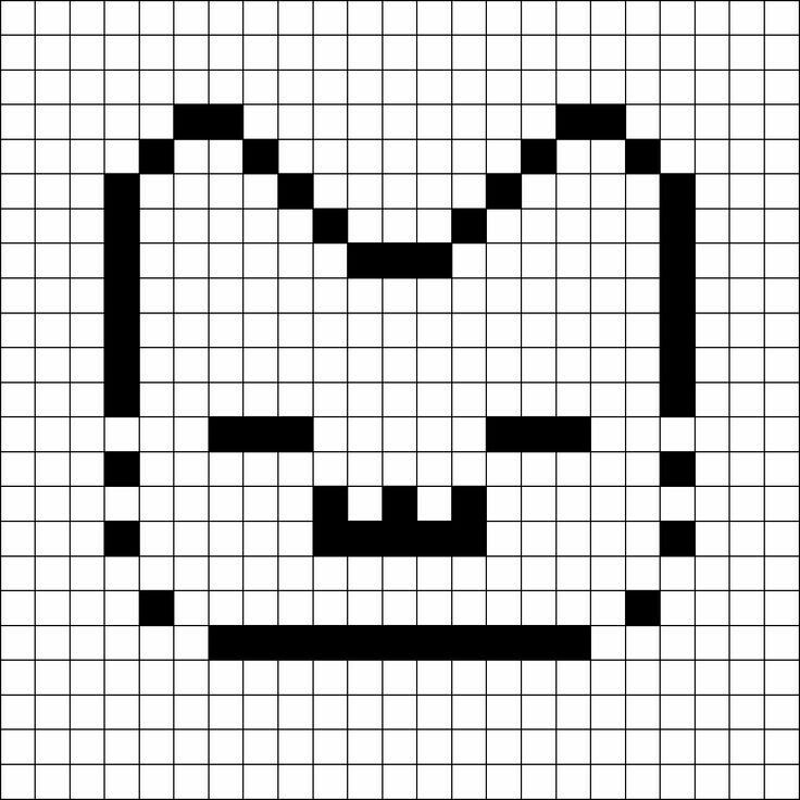 a black and white square with an angry face drawn on it