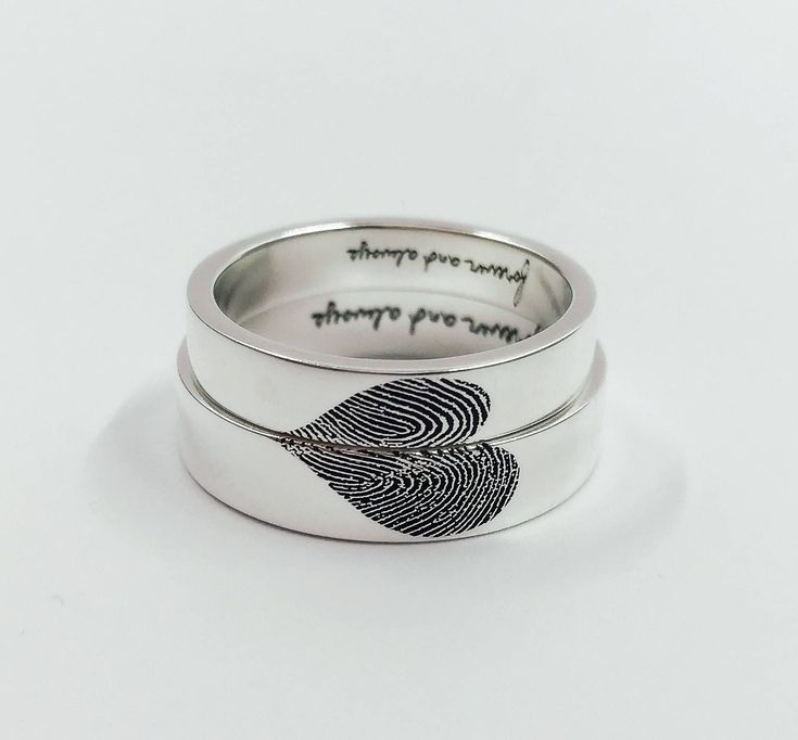 two wedding rings with fingerprints on each one and the words, there are many things