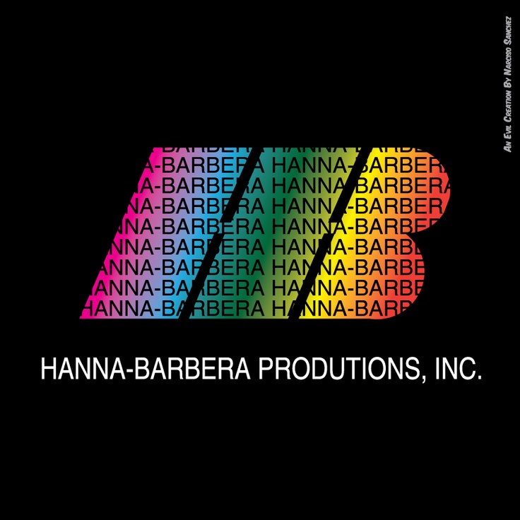 the logo for hanna - barbera products, inc is shown in multicolored letters