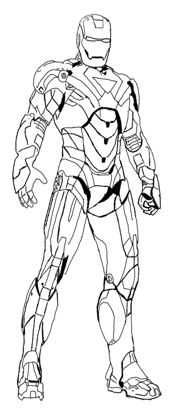 a line drawing of a man in armor