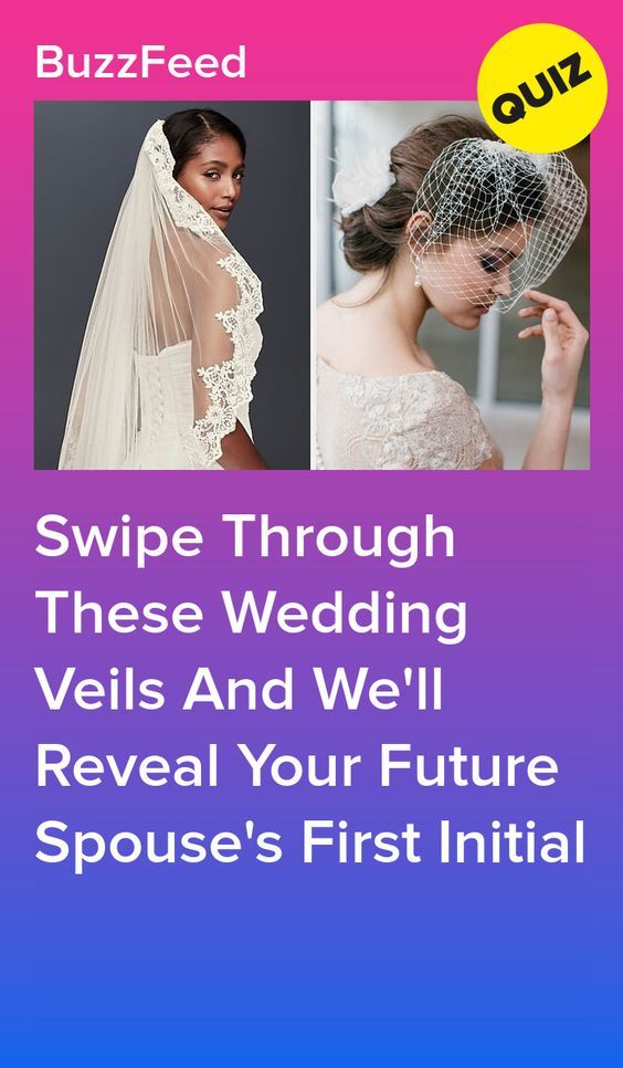 Swipe Through These Wedding Veils And We'll Reveal Your Future Spouse's First Initial #quiz #quizzes #buzzfeed  #triviaquestionsandanswers #quizzesbuzzfeed #trivia #quizzesforfun #funquiz Wedding Dresses Quiz, Wedding Quiz Buzzfeed, Soulmates Quiz, Buzzfeed Quizzes Love, Buzzfeed Wedding, Wedding Dress Quiz, Crush Quizzes, Buzzfeed Personality Quiz, Buzzfeed Quizzes Disney