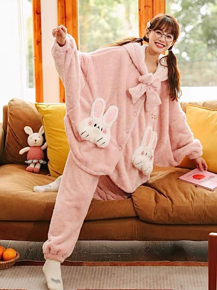 Fabric: polyester Warm up in style with this double-sized, dreamy, and cozy pajama set made from breathable, flannel-like material. Perfect for staying warm in chilly temperatures! Cozy Winter Lounging Sleepwear, Super Soft Pink Sleepwear For Loungewear, Super Soft Winter Sleepwear For Home, Cozy Sleepwear With Soft Texture, Comfy Sleepwear With Soft Texture, Soft And Comfortable Sleepwear, Super Soft Comfortable Sleepwear For Pajama Party, Soft Comfortable Sleepwear For Home, Soft Comfortable Home Sleepwear