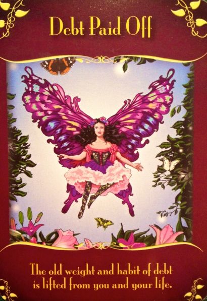 an image of a fairy sitting on top of a purple flowered frame with the words bor odendi