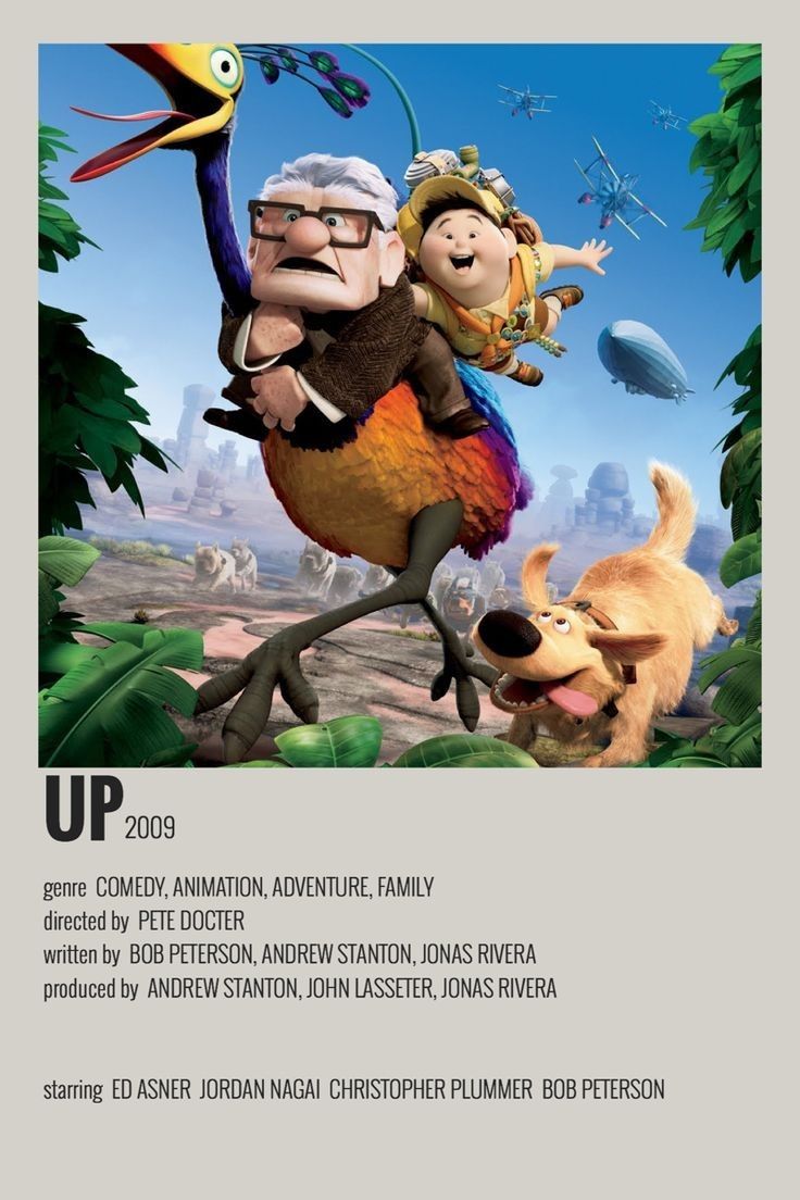 the movie poster for up with two characters