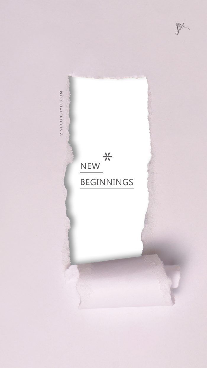 a torn piece of paper with the words new beginnings on it