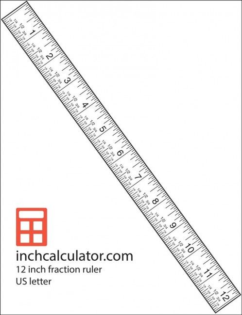 a ruler is shown with the words inch calculator on it