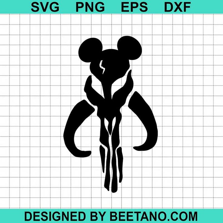 Mickey Mandalorian Mythosaur Logo SVG, Mythosaur Logo SVG, Disney Star ...