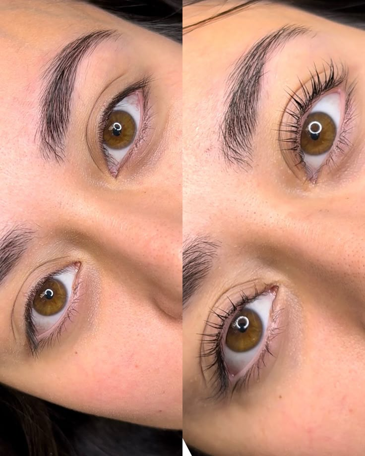 Before and after lash list and tint #lashlift #naturallashes Lash Lift Inspiration, Tinted Lashes Before And After, Natural Lash Lift And Tint, Eyelashes Before And After, Lash Lifts And Tint, Lash Lift Natural, Lash Lift Short Lashes, Lash Perm Before And After, Lash Tint Before And After