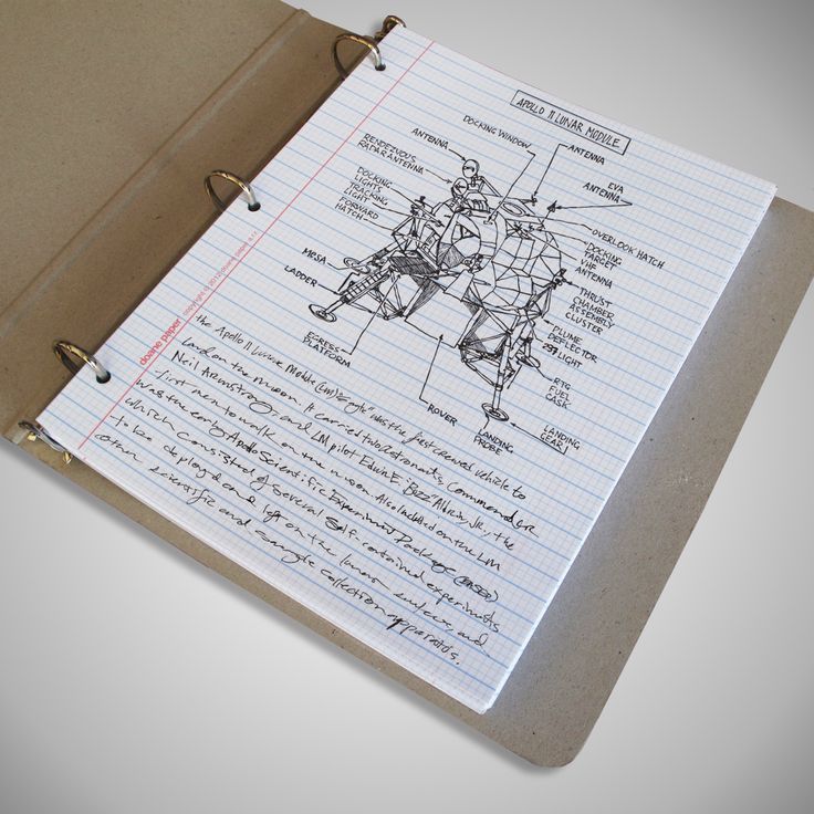 an open notebook with some drawings on it