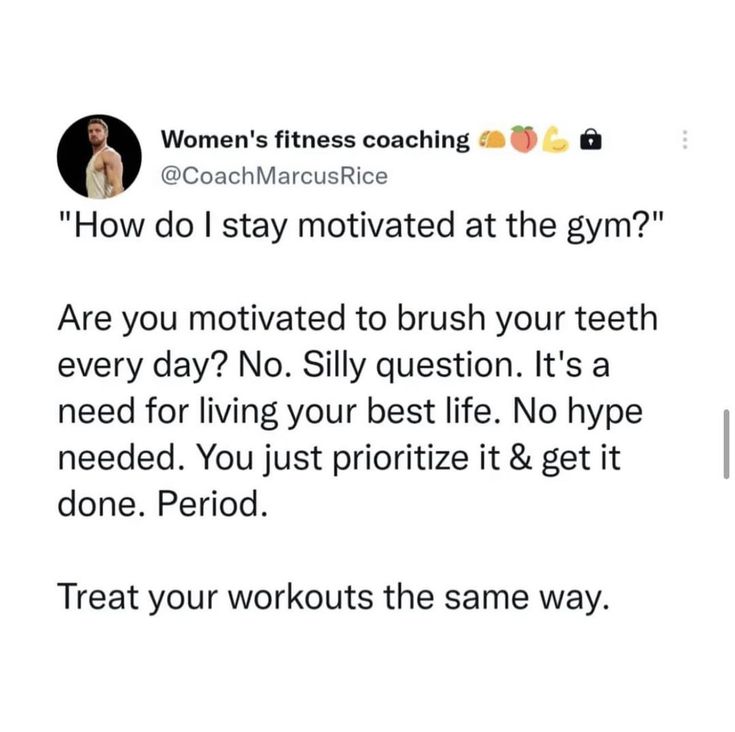 a woman's fitness coach tweets about her gym routine