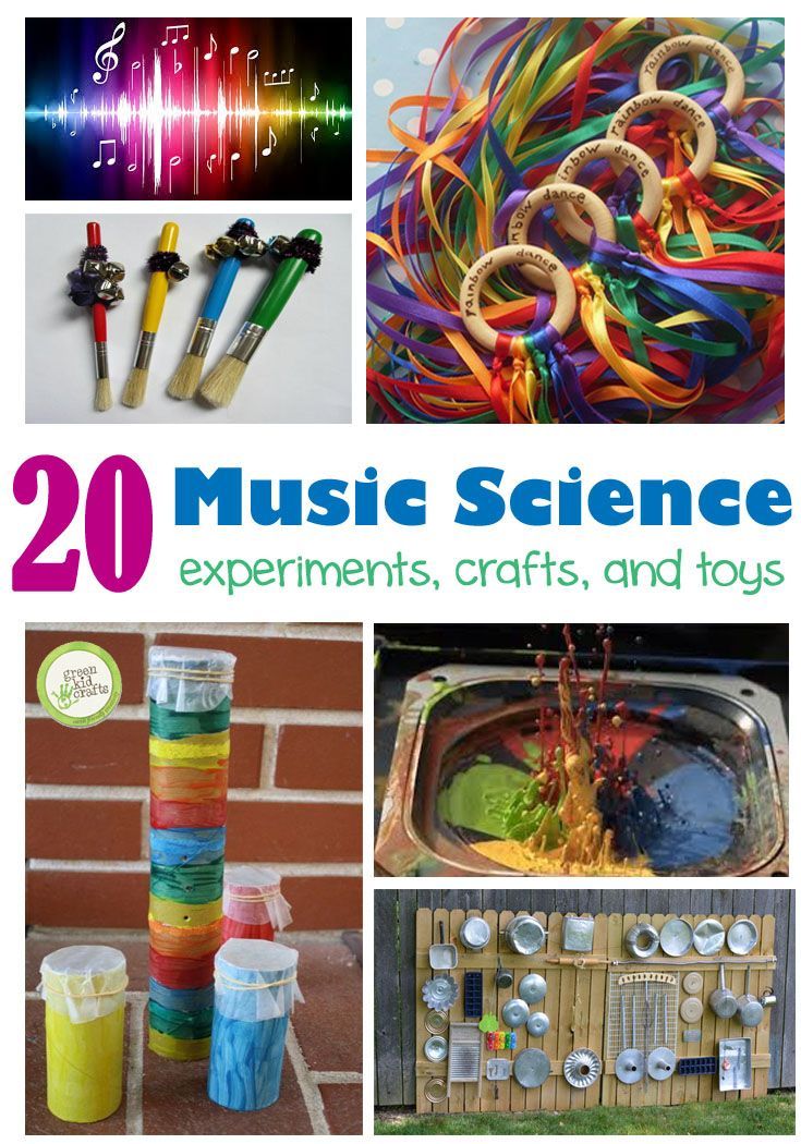 20 music science experiments, crafts and toys