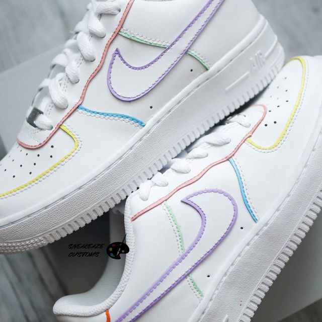 Burberry Air Force 1, Air Force One Shoes, Nike Air Force 1 Custom, Custom Shoes Diy, Nike Shoes Air Force, Shoes Sneakers Jordans, Air Force 1 Custom, Nike Air Shoes, Cute Nike Shoes