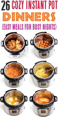 the instructions for how to cook instant pot dinners