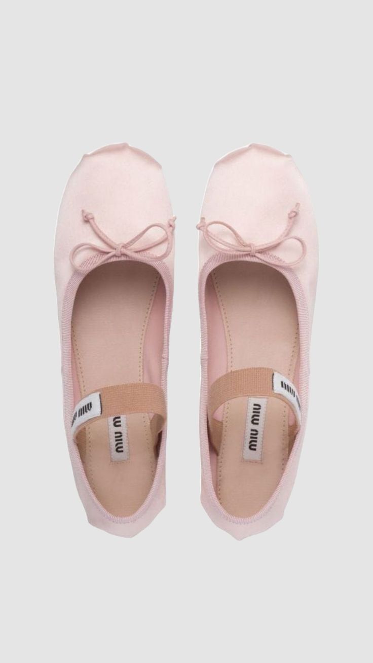 Miu Miu Ballet, Mm Paris, Miu Miu Flats, Miu Miu Logo, Dr Shoes, Satin Shoes, Miu Miu Shoes, Ballet Fashion, Ballet Slippers