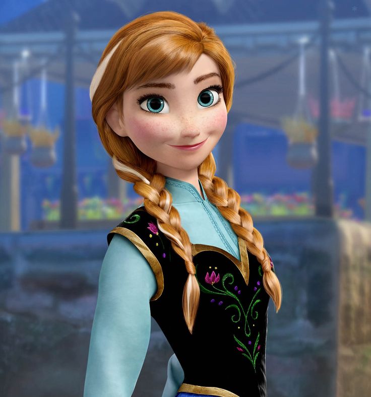 an image of a frozen princess with long hair