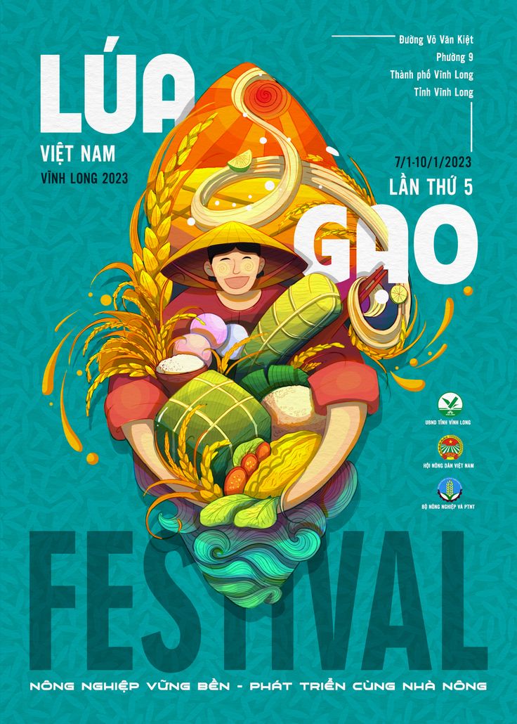 a poster for the festival with an image of a woman holding corn