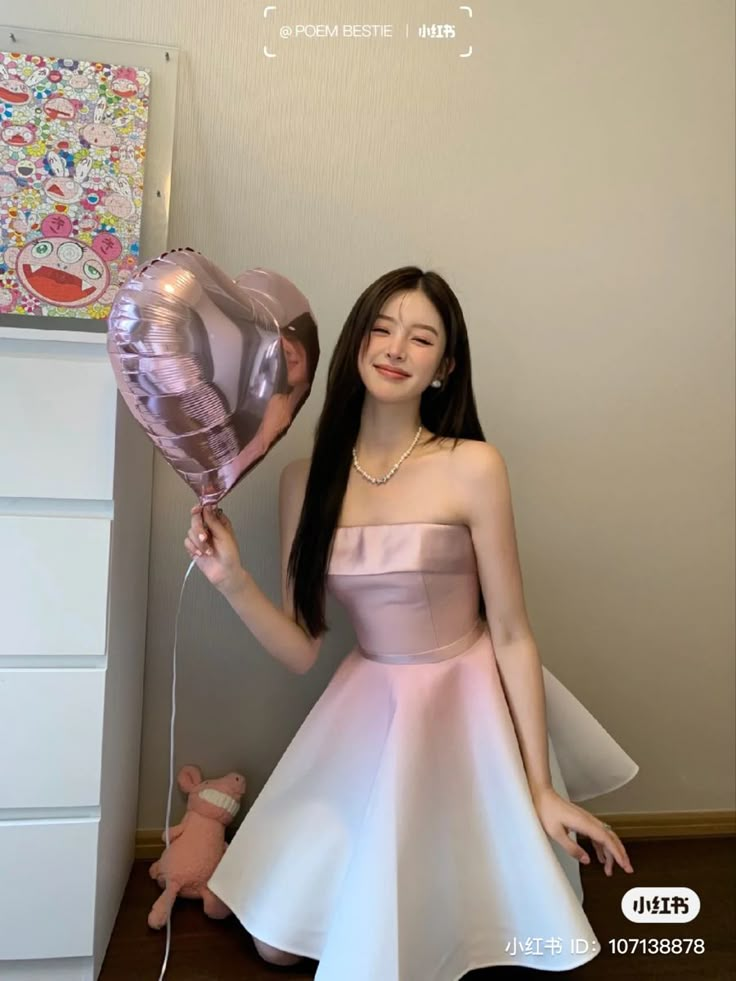 Korean Birthday Dress, Pretty Birthday Outfits For Women, Preformance Outfits, Pretty Prom Dresses, Fashionista Clothes, Asian Outfits, Glam Dresses, Kpop Fashion Outfits, Pink Outfits