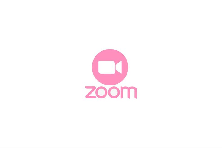 the zoom logo is pink and has a speaker in it's center, which reads zoom