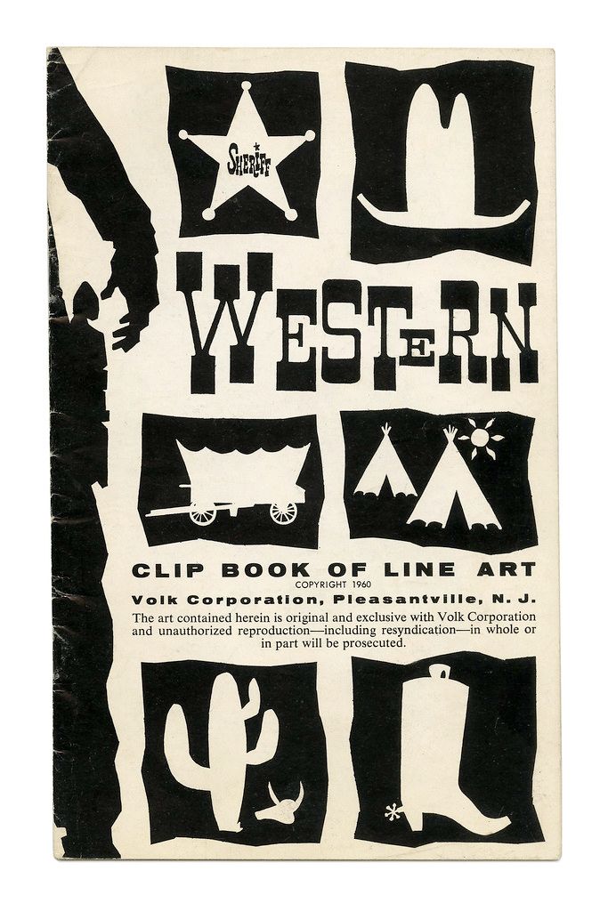 the western clip book of line art