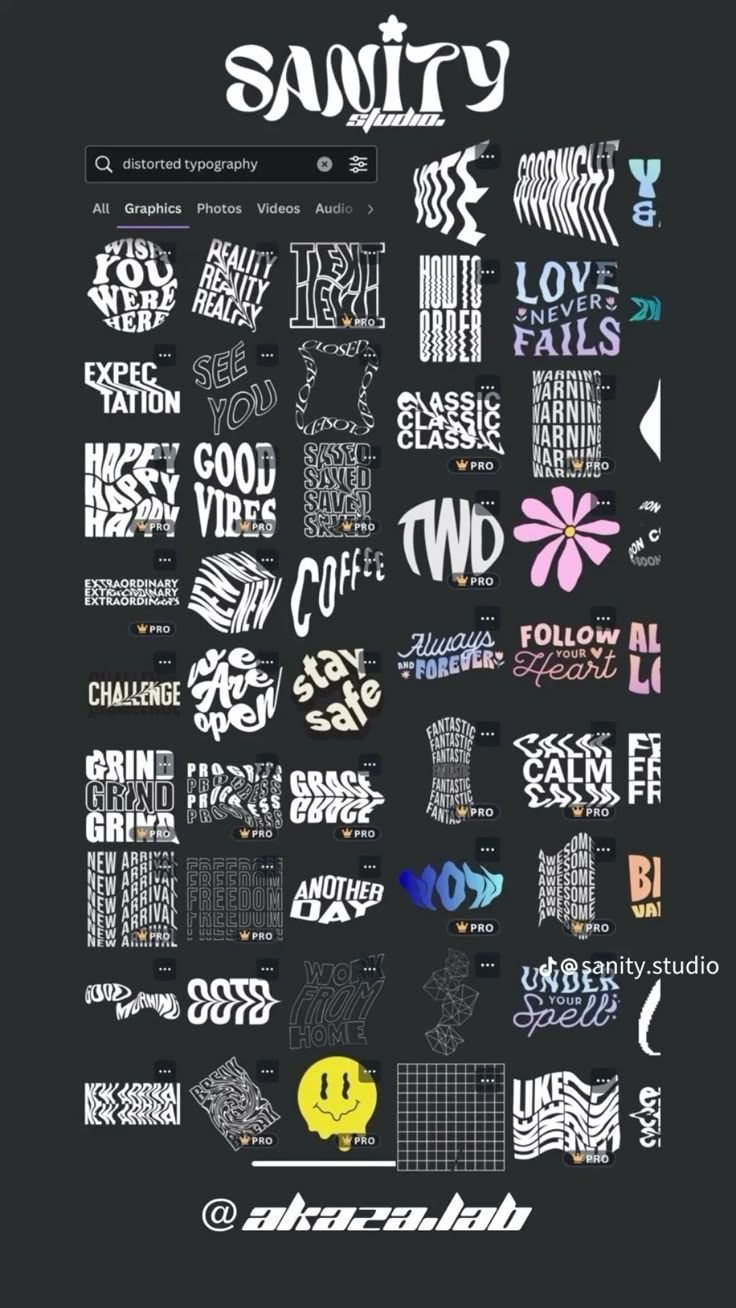 an image of some type of stickers on a black background with the words, sayings and symbols