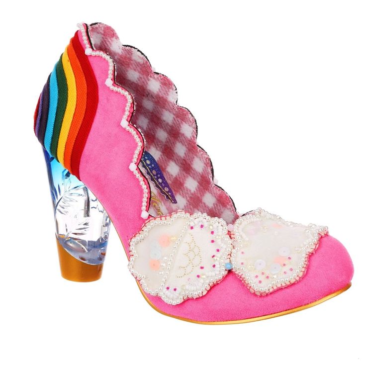 Irregular Choice Rainbow Shoes “Shirley Bass” Nib- With The Original Box Size 39- Us 8 Other Items Shown Also Available In My Closet What To Wear With Irregular Choice Shoes, Red Glitter Heels, Rainbow Heels, Cream Heels, Irregular Choice Shoes, Very High Heels, Lucite Heels, Bass Shoes, Rainbow Shoes