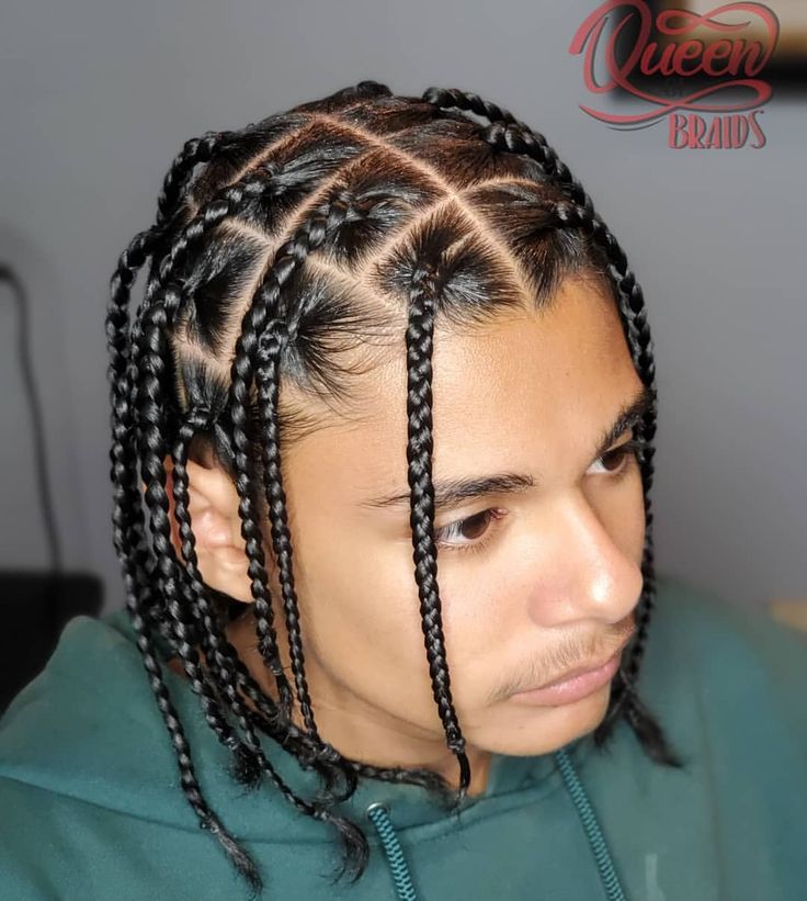 Box braids #boxbraidstyles #boxbraids #braidsformen #braidincalifornia #ceresbraider #modestobraids #braidedstyles #turlockbraids… Box Braids Men, Boy Braids, Braid Styles For Men, Boy Braids Hairstyles, Cornrow Hairstyles For Men, Braids For Boys, Boy Hair, Single Braids, American Hairstyles