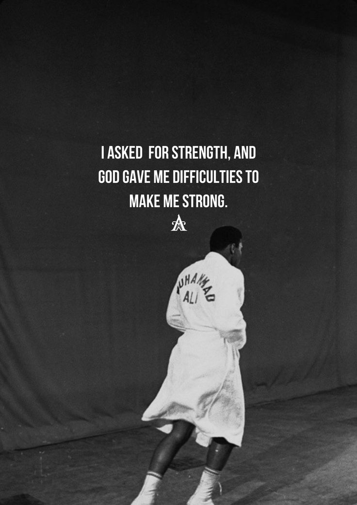 a black and white photo with a quote on it that reads, i asked for strength, and god gave me difficlities to make me strong