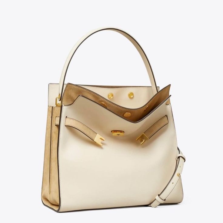 Brand New Borsa Tory Burch, Tori Burch Handbags, Lee Radziwill Double Bag, Lee Radziwill, Tory Burch Purse, Tory Burch Kira, Small Leather Bag, Tory Burch Handbags, Leather Satchel Bag