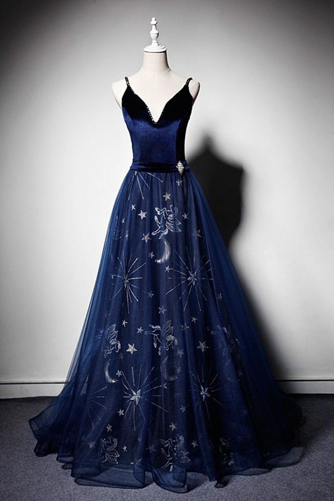 Prom Dress Tulle, Navy Prom Dresses, Blue Evening Gowns, Prom Dress Evening, Senior Prom Dresses, Tulle Evening Dress, Prom Dresses 2019, Satin Evening Dresses, Beauty Dress