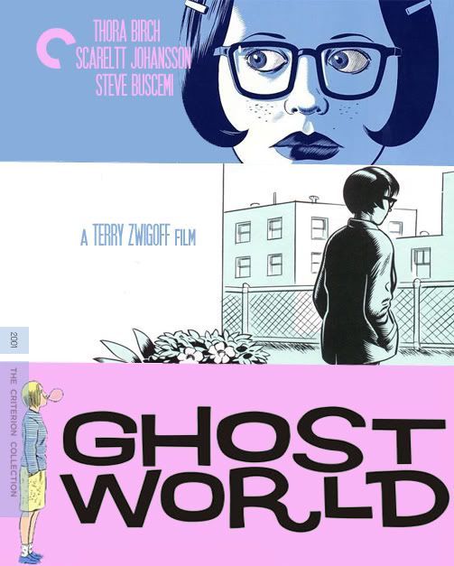 the movie poster for ghost world with two women and one man looking at each other