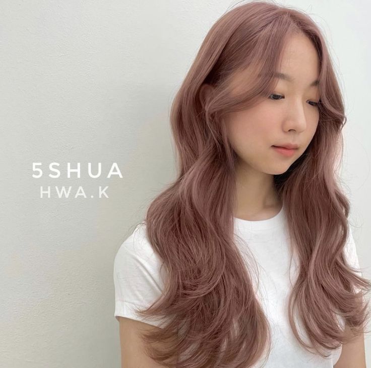 Pink Brown Hair Color Korean, Pinkish Brown Hair Korean, Bleachless Hair Dye, Light Pink Hair Asian, Strawberry Blonde Asian Hair, Milk Tea Hair Color Pink, Pink Light Brown Hair, Light Pink Purple Hair, Pink Beige Hair Color