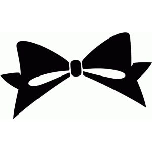 a black and white bow tie on a white background with the words, ` person'written below it