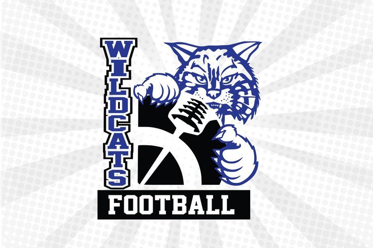 the wildcats football logo on a white background