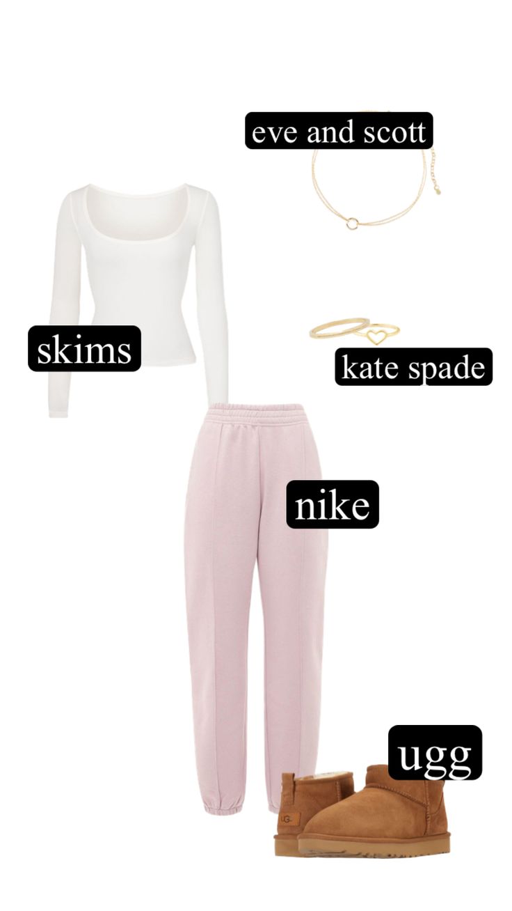 Sweatpants Pink Outfit, Pink Nike Sweatpants Outfit, Latina Sweatpants Outfit, How To Style Pink Sweatpants, Comfy Pink Outfits, Outfits With Pink Sweatpants, Flare Sweatpants Outfit, Pink Sweatpants Outfit, Nike Sweatpants Outfit