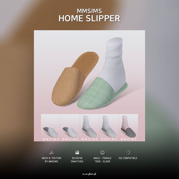 an ad for socks and slippers with different colors, sizes and designs on it