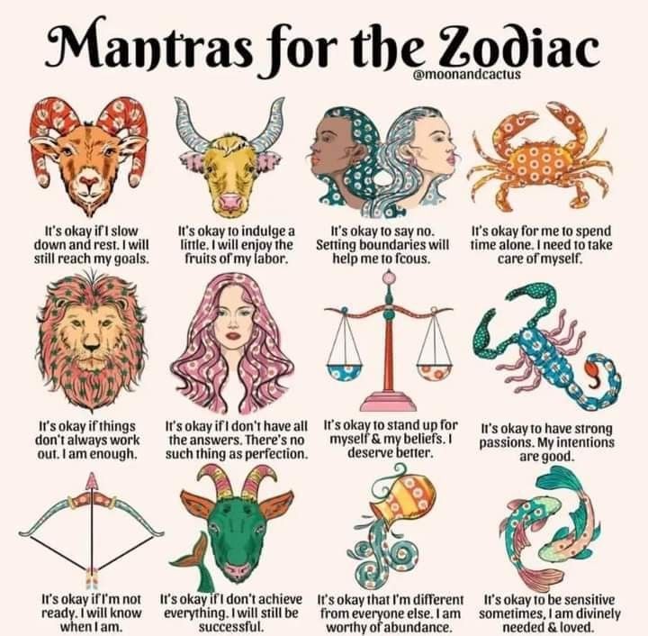 zodiac signs and their meanings are shown in this poster, which shows how to use the zodiac