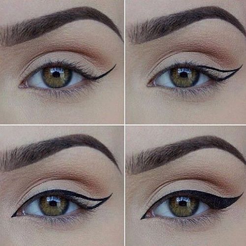 A cat's eyes are enchanting, aren't they? That slender shape and outline – there's something about those feline eyes! Cat Eye Makeup Tutorial, Make Up Mata, Khol Eyeliner, Tutorial Eyeliner, Eyeliner Tips, Perfect Winged Eyeliner, Bentuk Alis, Eyeliner Hacks, Winged Eyeliner Tutorial